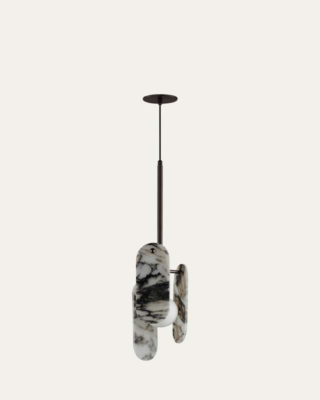 Nina Magon Design from Studio M Megalith Cord Hung Pendant Striae Arya